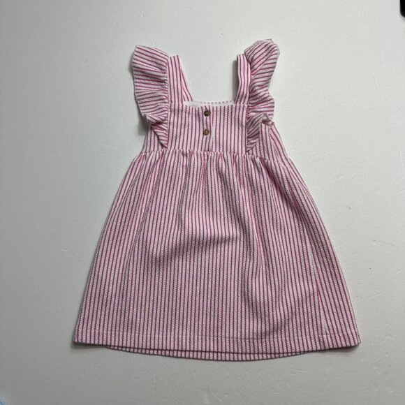 Zara Pink Striped Kids Dress - Picture 3 of 4